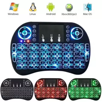 MINI TOUCH PAD RF 500 WIRELESS WITH 3 COLOUR BACKLIGHT KEYBOARD MOUSE