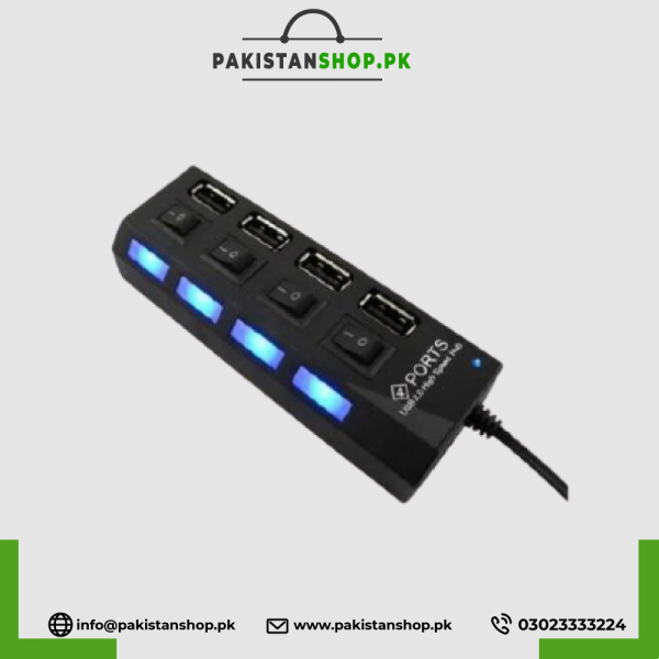 USB hub 4 port 2.0 with Button