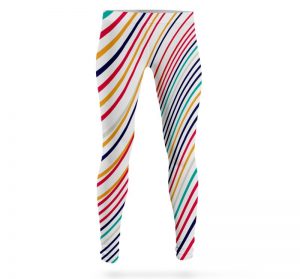 Abstract Colorful Stylish Lines Leggings