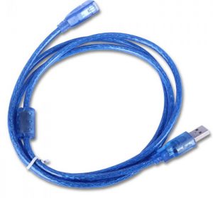 USB EXTENSION MALE TO FEMALE 2.0 CRYSTAL BLUE 1.5M