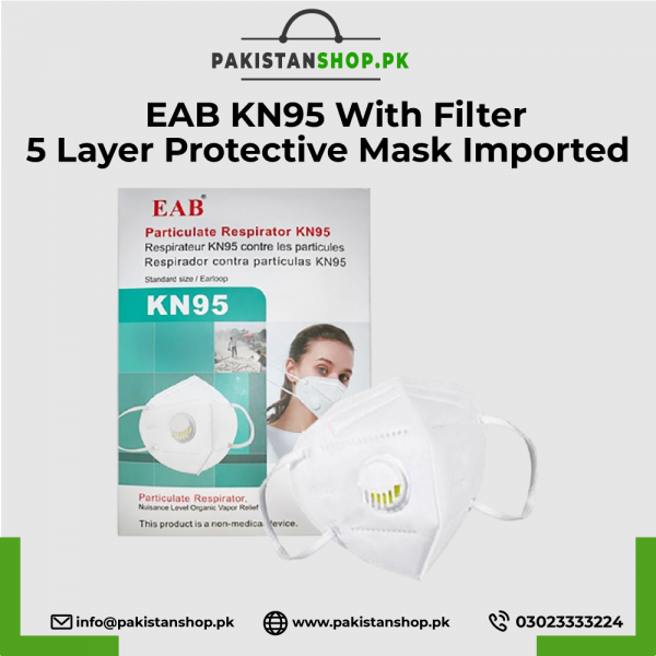 EAB KN95 WITH FILTER 5 LAYER PROTECTIVE MASK IMPORTED