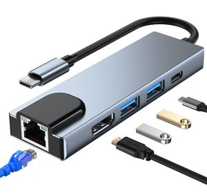 5 IN1 MULTI-PORT TYPE C TO USB C 4K HDMI ADAPTER