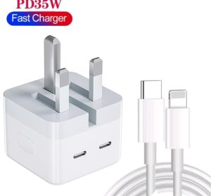 IPHONE 2PD 35W FAST CHARGER UK PIN WITH CABLE